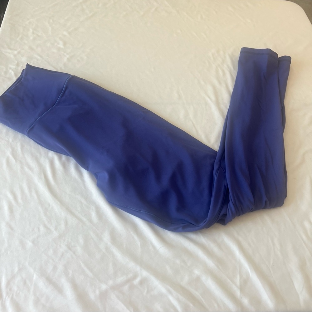 Sunzel Blue High Waisted Leggings Size Medium Butter Soft Yoga Workout Athletic